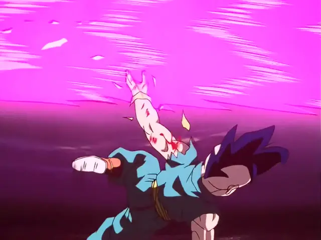 Baby derrota a Uub en el episodio 32 de Dragon Ball GT