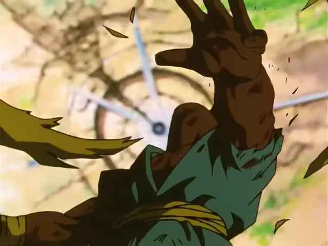 Baby derrota a Uub en el episodio 32 de Dragon Ball GT