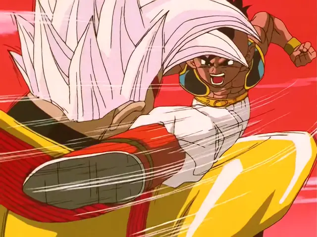 Super Uub contra Vegeta Baby en el episodio 33 de Dragon Ball GT
