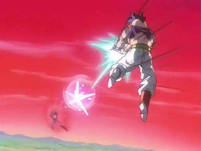 Super Uub contra Vegeta Baby en el episodio 33 de Dragon Ball GT