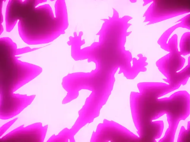 Super Uub contra Vegeta Baby en el episodio 33 de Dragon Ball GT