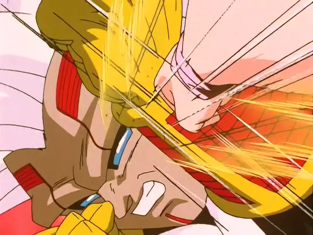 Goku se transforma en Ohzaru Dorado en el episodio 33 de Dragon Ball GT