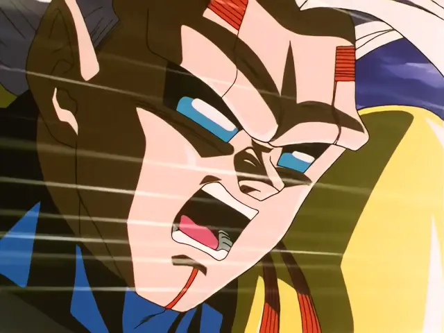 Goku se transforma en Ohzaru Dorado en el episodio 33 de Dragon Ball GT