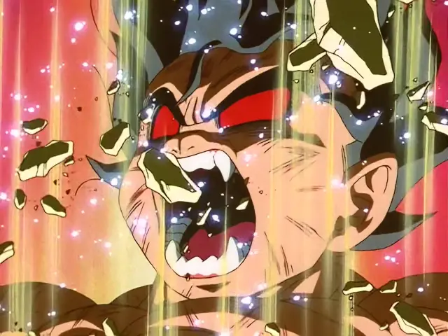 Goku se transforma en Ohzaru Dorado en el episodio 33 de Dragon Ball GT