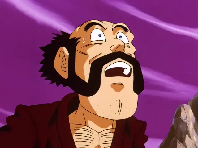 Goku, convertido en Ohzaru dorado, causa estragos en el planeta Tsufur