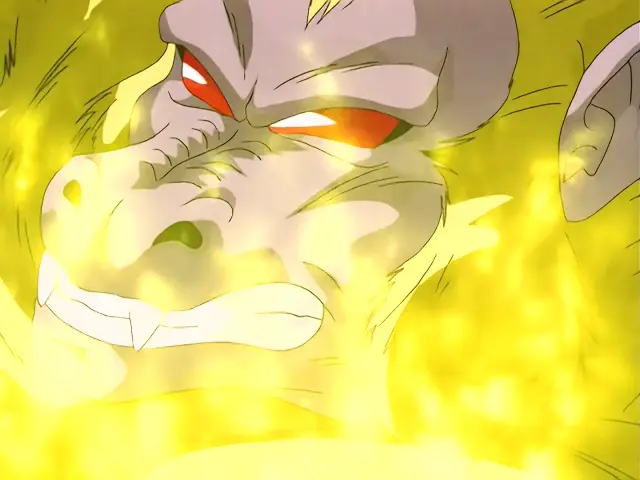 Goku inicia su transformación en Super Saiyan 4