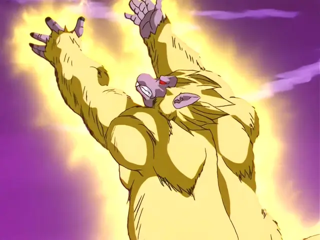 Goku inicia su transformación en Super Saiyan 4