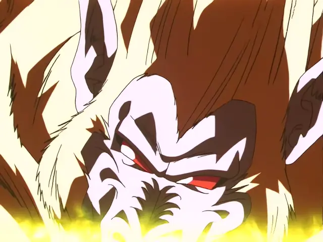 Goku inicia su transformación en Super Saiyan 4
