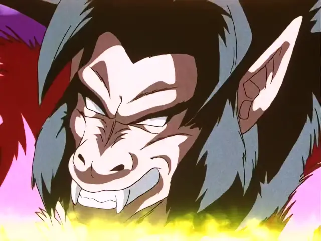 Goku inicia su transformación en Super Saiyan 4
