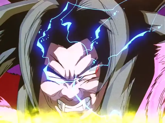 Goku inicia su transformación en Super Saiyan 4