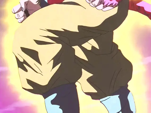 Goku inicia su transformación en Super Saiyan 4