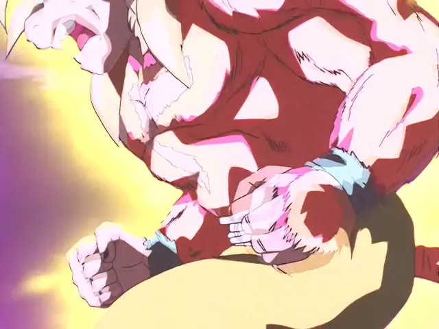 Goku inicia su transformación en Super Saiyan 4