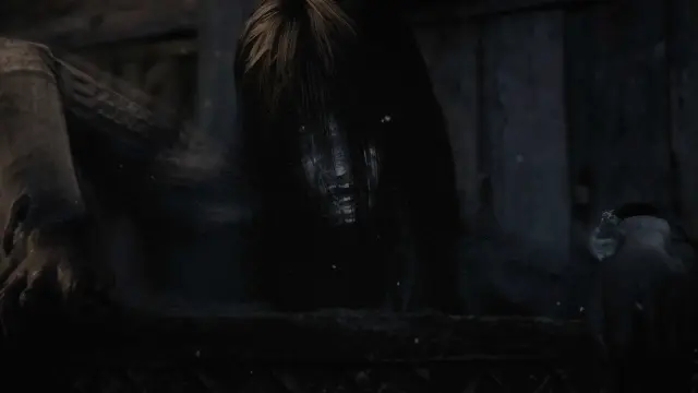 Uno de los fantasmas de Fatal Frame II, muy a lo The Ring