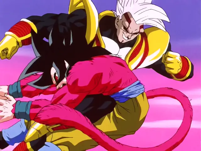 La brutal paliza que le propinó Goku Super Saiyan 4 a Vegeta Baby en Dragon Ball GT
