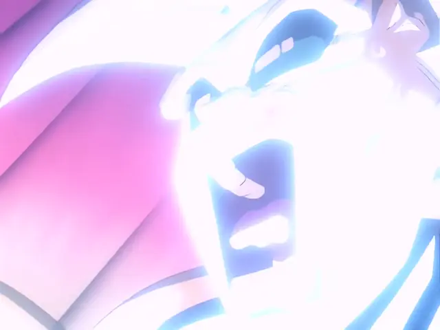 La transformación de Vegeta Baby en Ohzaru dorado en el episodio 35 de Dragon Ball GT