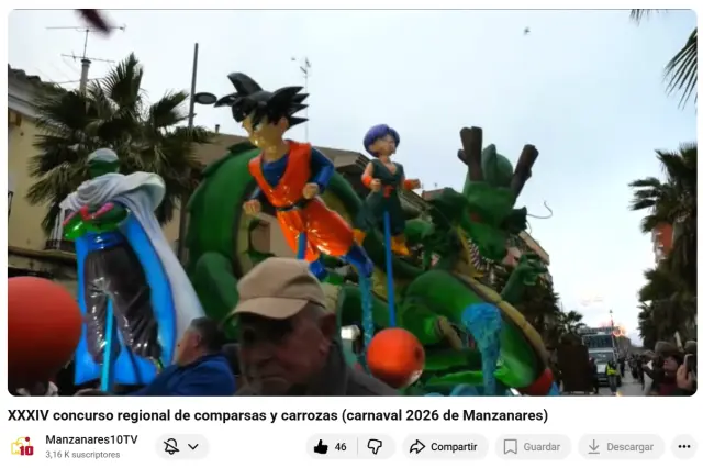El homenaje a Dragon Ball y Akira Toriyama en el Carnaval de Manzanares 2026
