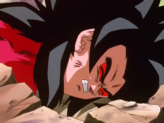El doble KO de Goku Super Saiyan 4 y Ohzaru Baby en Dragon Ball GT