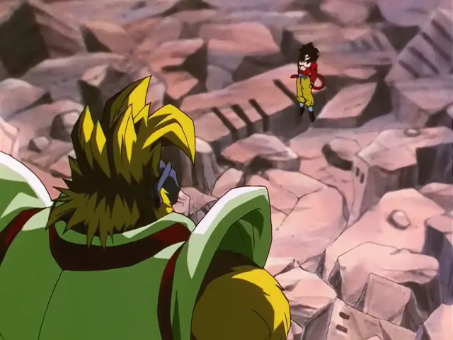 El doble KO de Goku Super Saiyan 4 y Ohzaru Baby en Dragon Ball GT