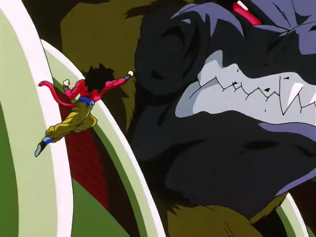 El doble KO de Goku Super Saiyan 4 y Ohzaru Baby en Dragon Ball GT