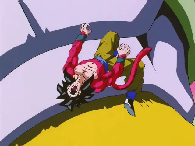 El doble KO de Goku Super Saiyan 4 y Ohzaru Baby en Dragon Ball GT