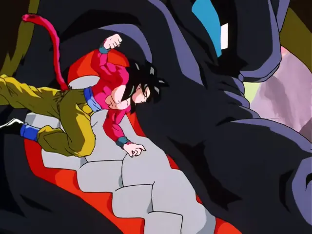 El doble KO de Goku Super Saiyan 4 y Ohzaru Baby en Dragon Ball GT