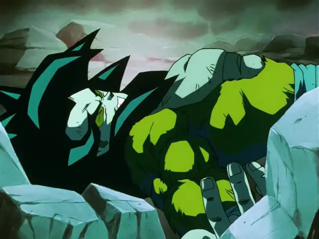 Bulma reanima a Ohzaru Baby con un extra de ondas brut