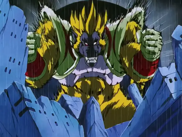 Bulma reanima a Ohzaru Baby con un extra de ondas brut