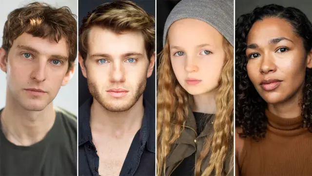 De izquierda a derecha, Louis Cunningham, Ben Chapple, Island Austin y Evelyn Miller