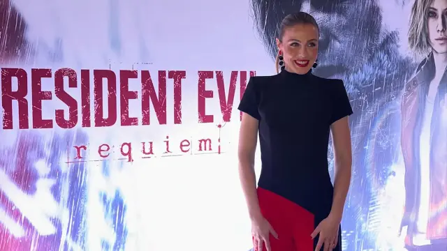 Angela Sant'Albano en la presentación de Resident Evil Requiem