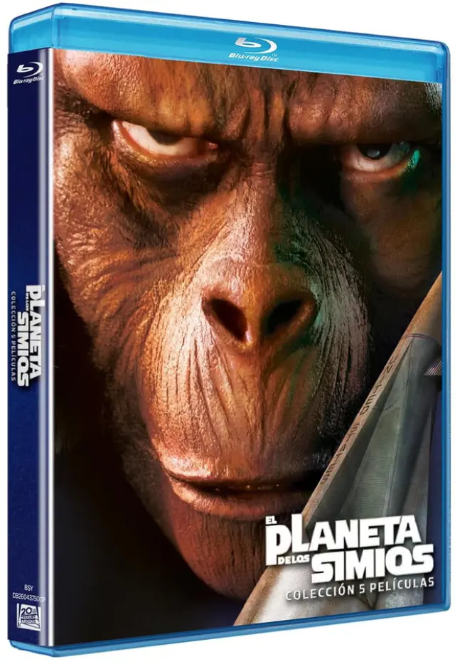 Portada del pack en Blu-ray de las películas clásicas de El planeta de los simios