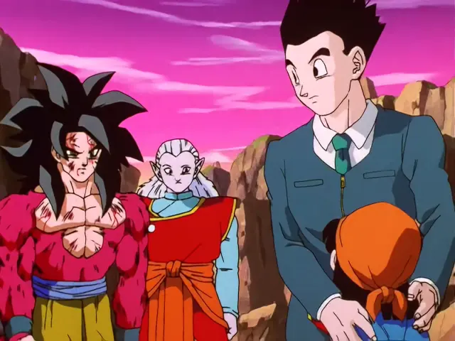 Goku y Gohan en Dragon Ball GT