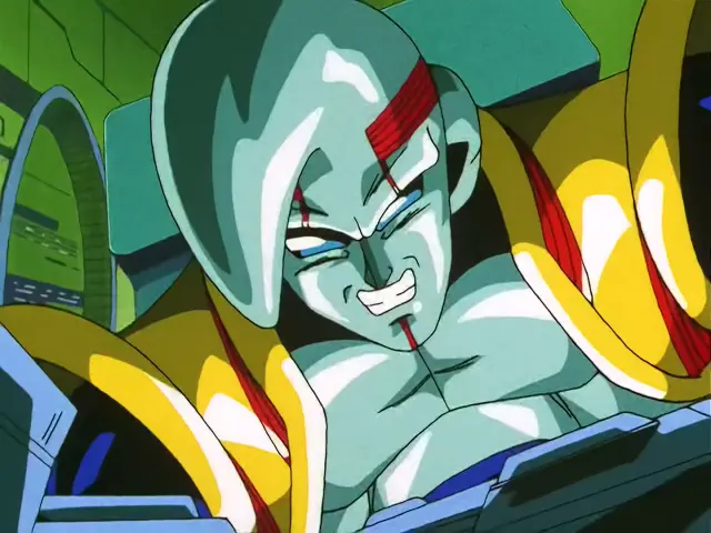 Goku Super Saiyan 4 mata a Baby con un Kame Hame Ha dirigido al sol