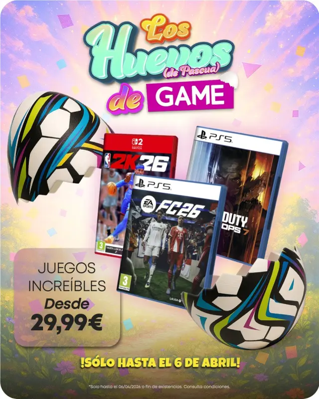 La nueva promoción 'Especial Huevos de Pascua en GAME' te deja sorpresas diarias