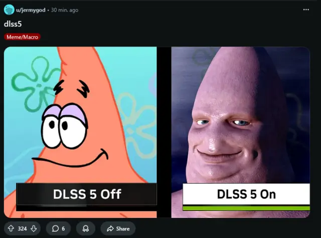 Memes sobre el DLSS 5 de Nvidia