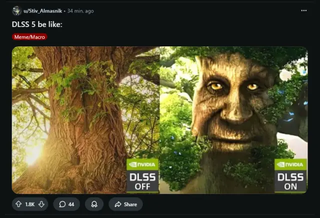 Memes sobre el DLSS 5 de Nvidia