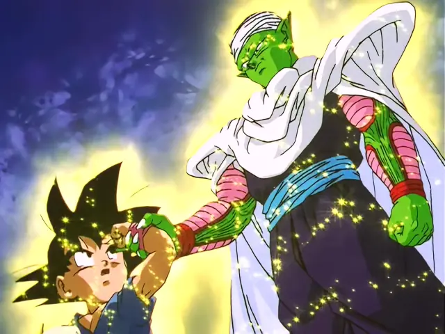 Piccolo salva a Goku de una muerte segura en Dragon Ball GT
