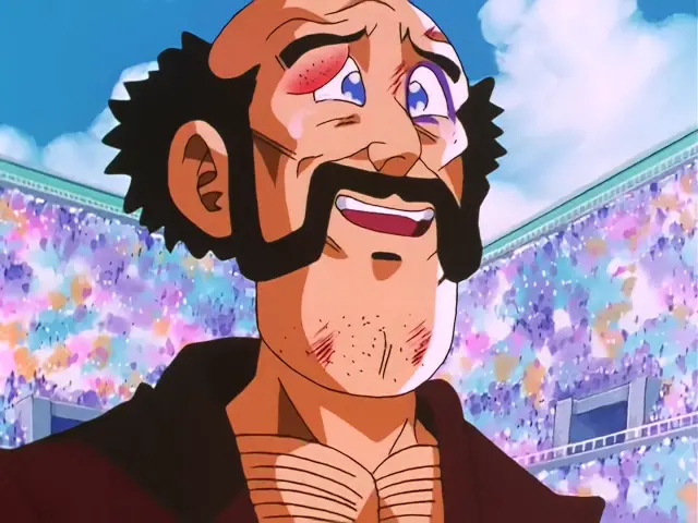 Super Uub se deja ganar en el Tenkaichi Budokai para que Mr. Satán no se retire