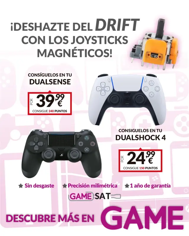 Reparación Drift mandos y Joysticks magnéticos en GAME