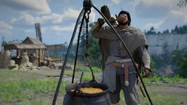 Preparación de comida en Crimson Desert