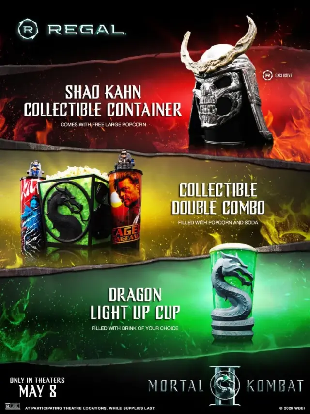 Palomiteros y vasos oficiales de Mortal Kombat II