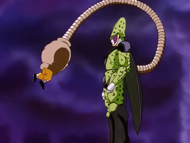 Vegeta mata a Nappa por segunda vez y Cell absorbe a Goku