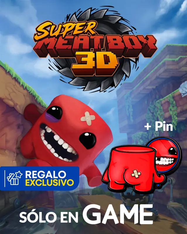 Reserva Super Meat Boy 3D en GAME y llévate un pin exclusivo de regalo