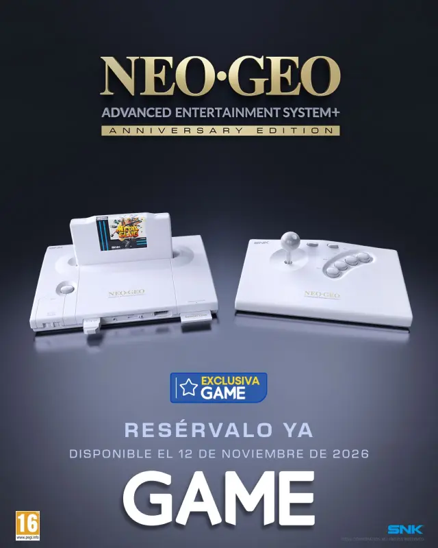 Neo Geo AES vuelve a la vida con esta nueva versión que celebra su 35º aniversario, y ya puedes reservar el modelo en color blanco solo en GAME