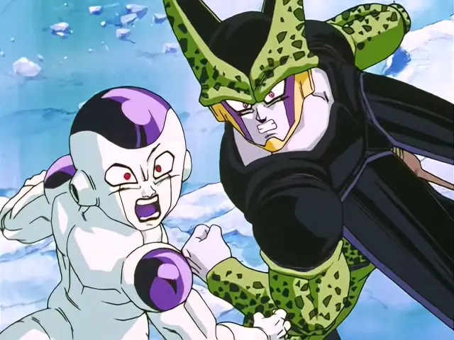 Goku destruye a Cell y Freezer en el infierno, borrándolos de la existencia