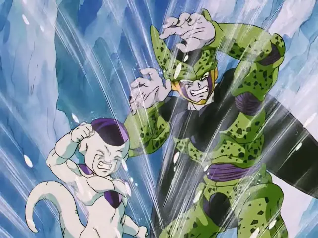 Goku destruye a Cell y Freezer en el infierno, borrándolos de la existencia