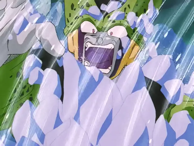 Goku destruye a Cell y Freezer en el infierno, borrándolos de la existencia