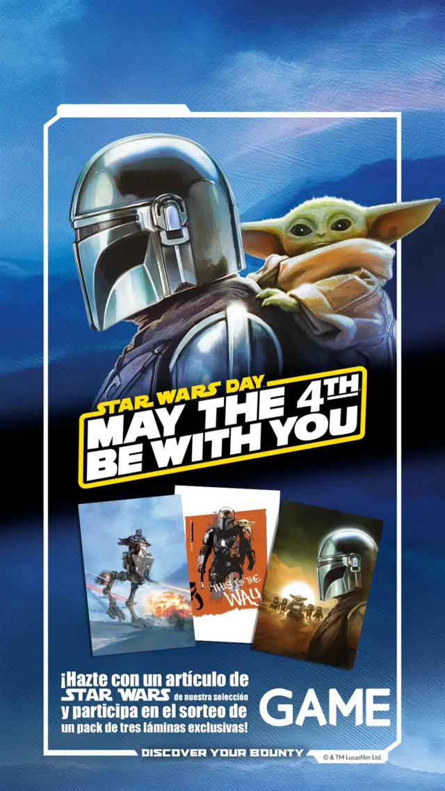 Celebra el Día de Star Wars 2026 en GAME con unas láminas exclusivas de Grogu y The Mandalorian