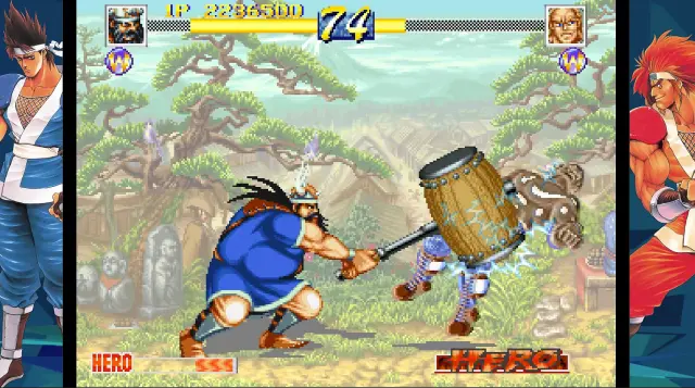 Erik molando "mazo" en World Heroes Perfect