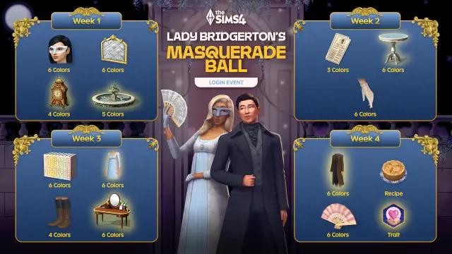 Evento de Los Bridgerton en Los Sims 4