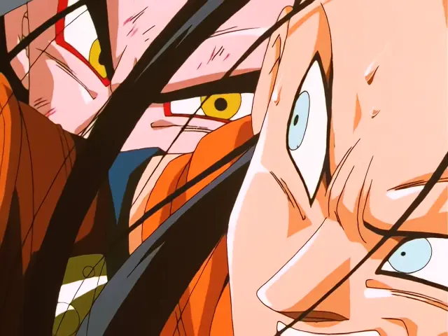 Goku casi se inmola para intentar derrotar a Super A-17 en Dragon Ball GT